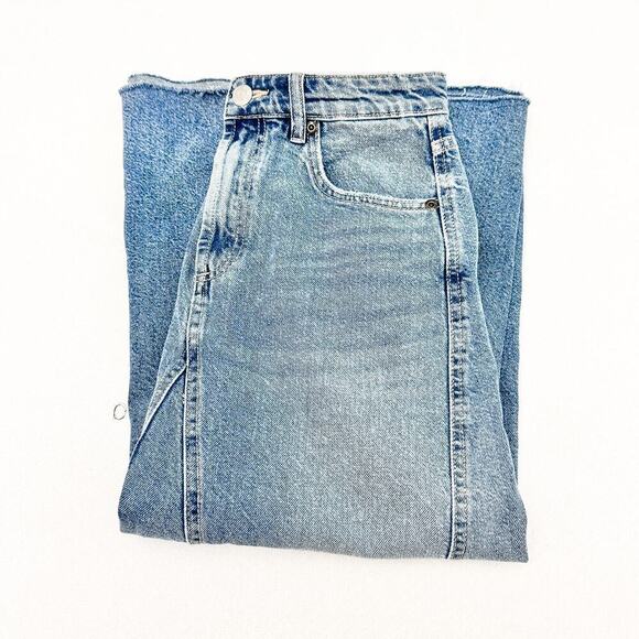 Zara Medium Wash Long Denim Jean Skirt Size Medium - Picture 8 of 8